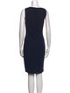 St. John Caviar Scoop Neck Knee-Length Dress