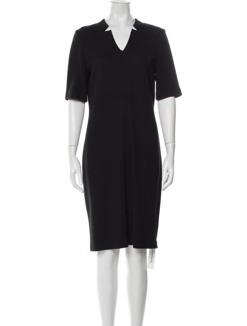 St. John Caviar Wool Knee-Length Dress