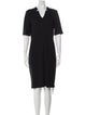 St. John Caviar Wool Knee-Length Dress