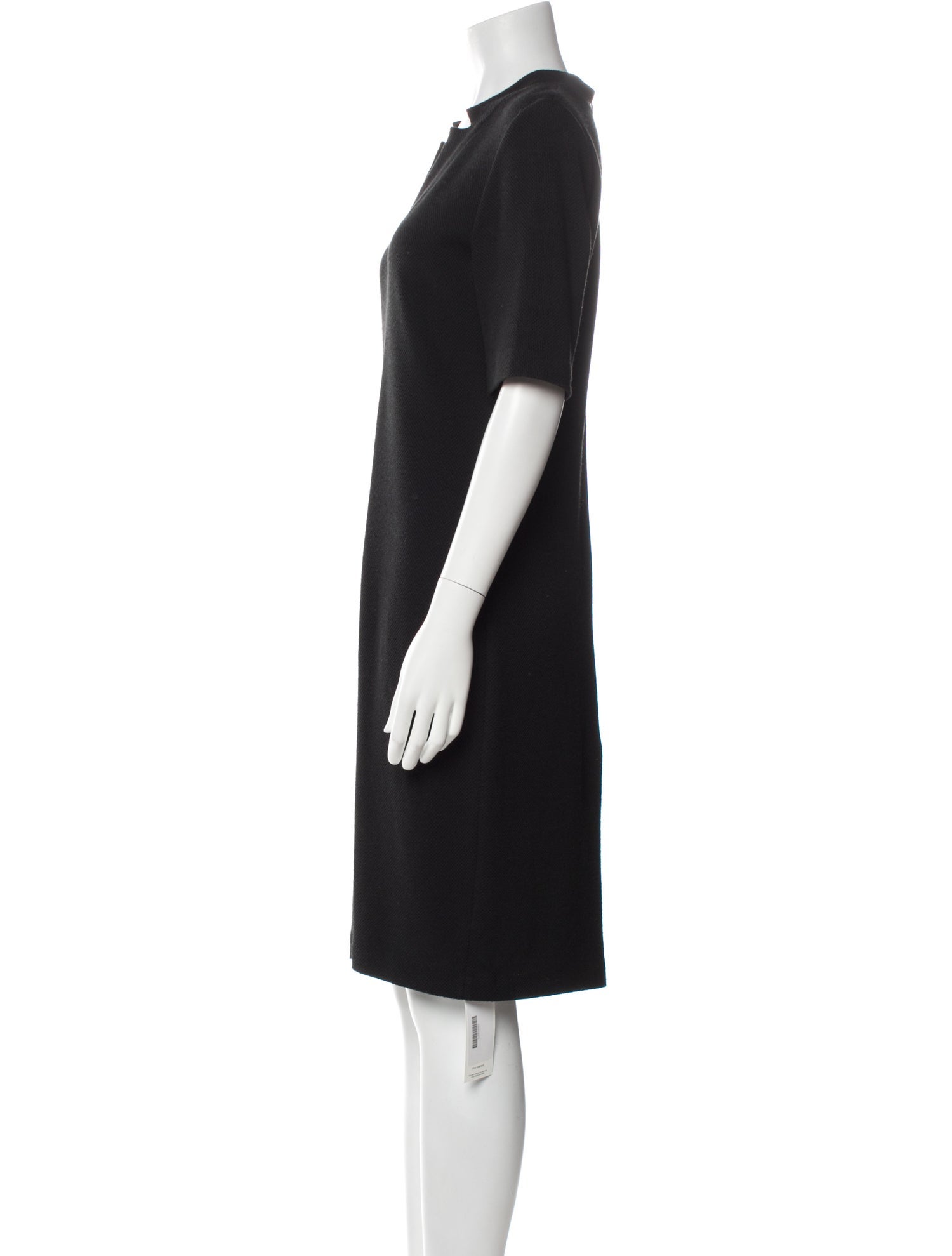 St. John Caviar Wool Knee-Length Dress