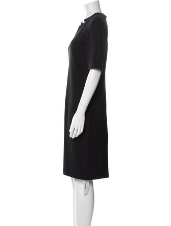St. John Caviar Wool Knee-Length Dress