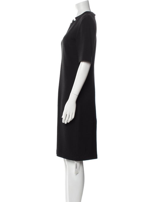 St. John Caviar Wool Knee-Length Dress