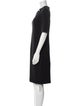 St. John Caviar Wool Knee-Length Dress