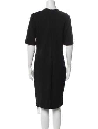 St. John Caviar Wool Knee-Length Dress