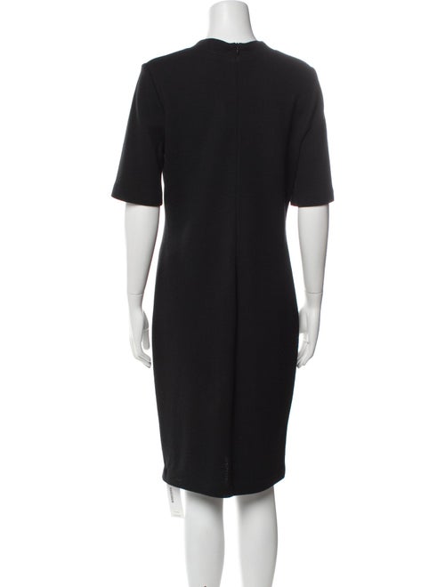 St. John Caviar Wool Knee-Length Dress