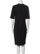 St. John Caviar Wool Knee-Length Dress