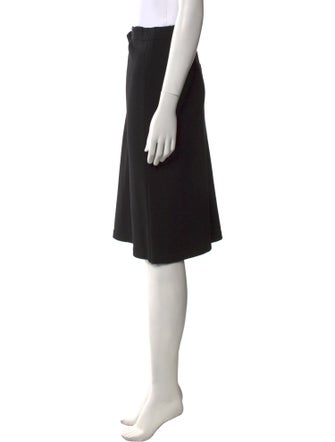 St. John Caviar Wool Knee-Length Skirt