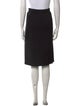 St. John Caviar Wool Knee-Length Skirt