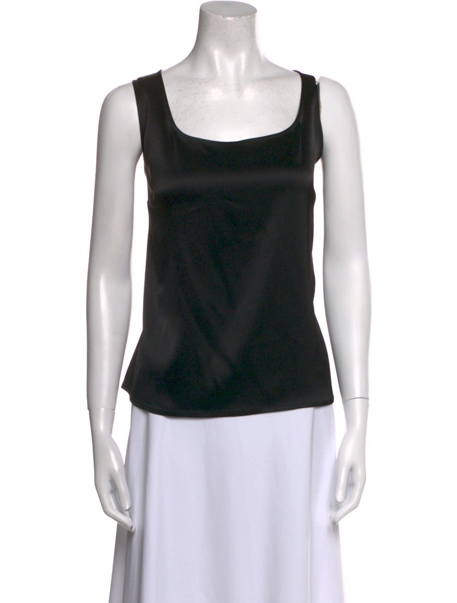 St. John Caviar Square Neckline Sleeveless Top w/ Tags
