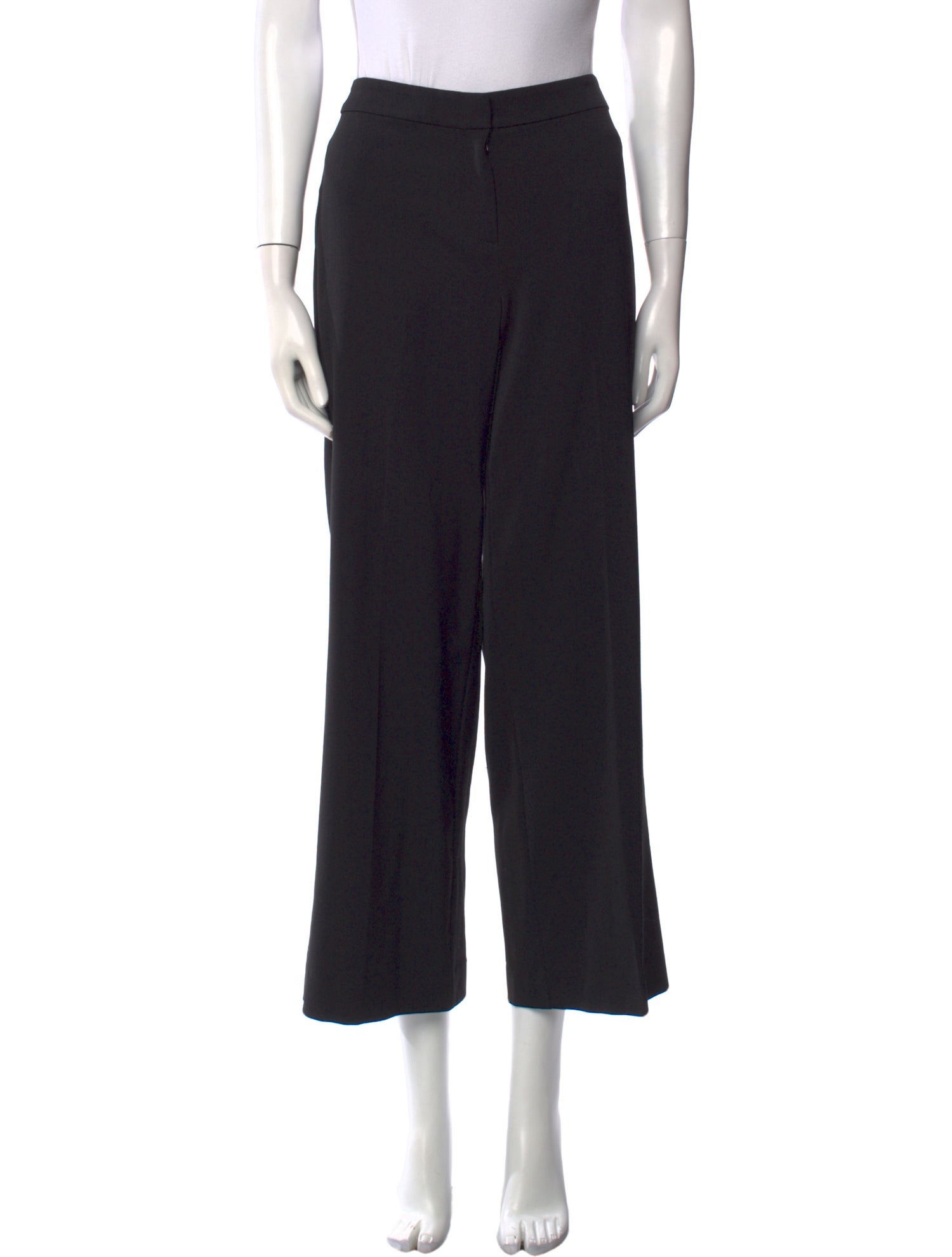 St. John Caviar Wool Wide Leg Pants