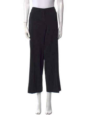 St. John Caviar Wool Wide Leg Pants