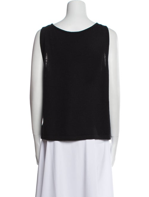 St. John Caviar Wool Scoop Neck Top