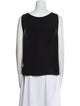 St. John Caviar Wool Scoop Neck Top