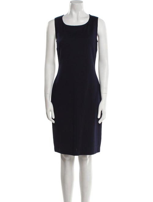 St. John Caviar Scoop Neck Knee-Length Dress