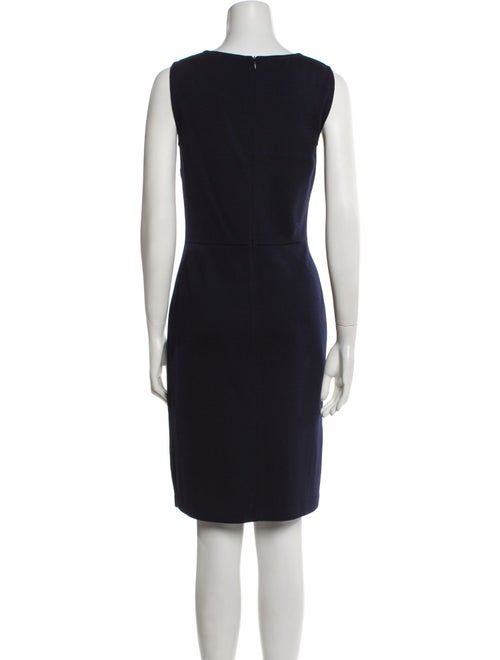 St. John Caviar Scoop Neck Knee-Length Dress