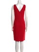 St. John Caviar Scoop Neck Knee-Length Dress