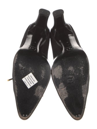 St. John Suede Leather Trim Embellishment Pumps