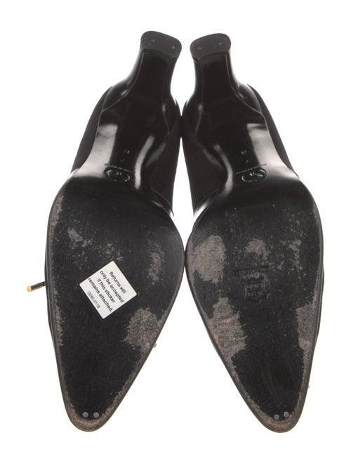 St. John Suede Leather Trim Embellishment Pumps