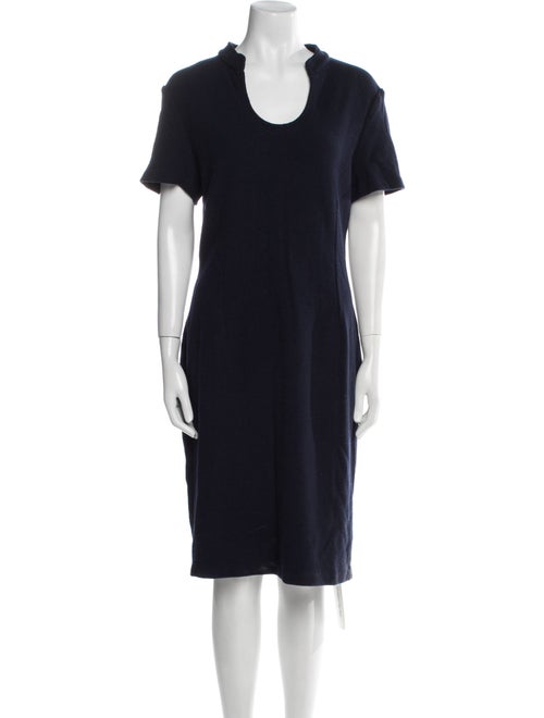 St. John Caviar Wool Knee-Length Dress