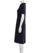 St. John Caviar Wool Knee-Length Dress