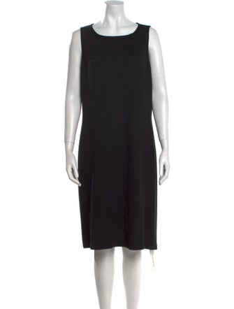 St. John Caviar Wool Knee-Length Dress