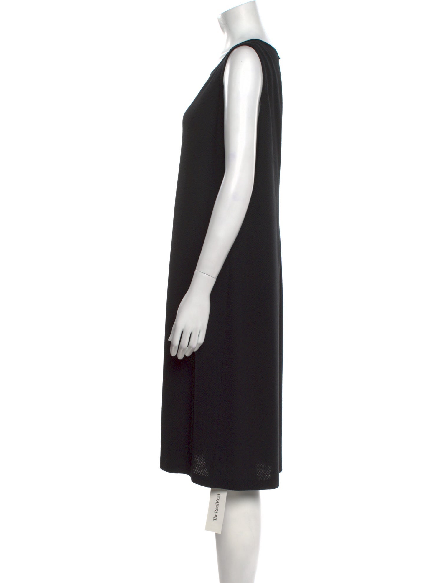 St. John Caviar Wool Knee-Length Dress