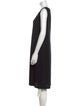St. John Caviar Wool Knee-Length Dress