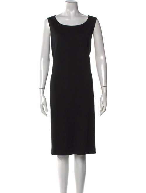 St. John Caviar Scoop Neck Knee-Length Dress