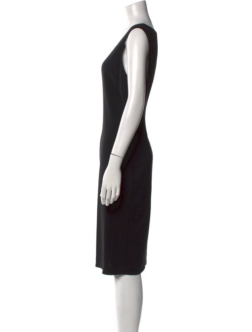 St. John Caviar Scoop Neck Knee-Length Dress