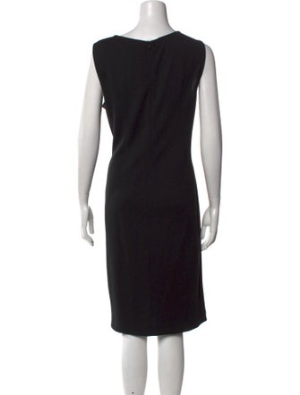 St. John Caviar Scoop Neck Knee-Length Dress