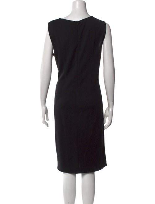 St. John Caviar Scoop Neck Knee-Length Dress