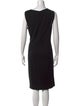 St. John Caviar Scoop Neck Knee-Length Dress
