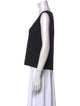 St. John Caviar Scoop Neck Sleeveless Crop Top