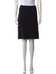 St. John Caviar Wool Knee-Length Skirt