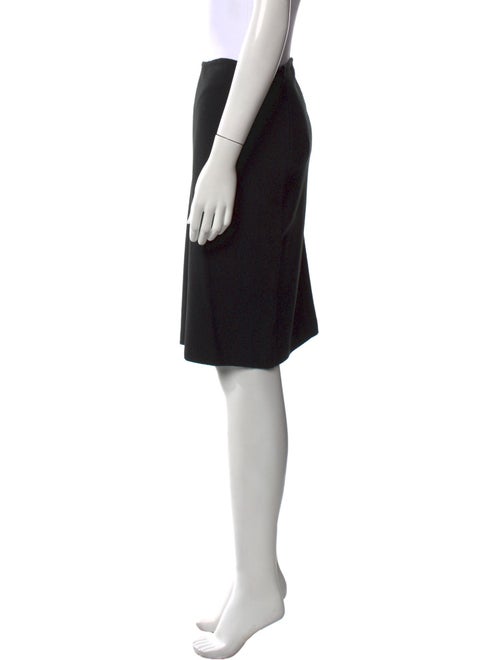St. John Caviar Wool Knee-Length Skirt