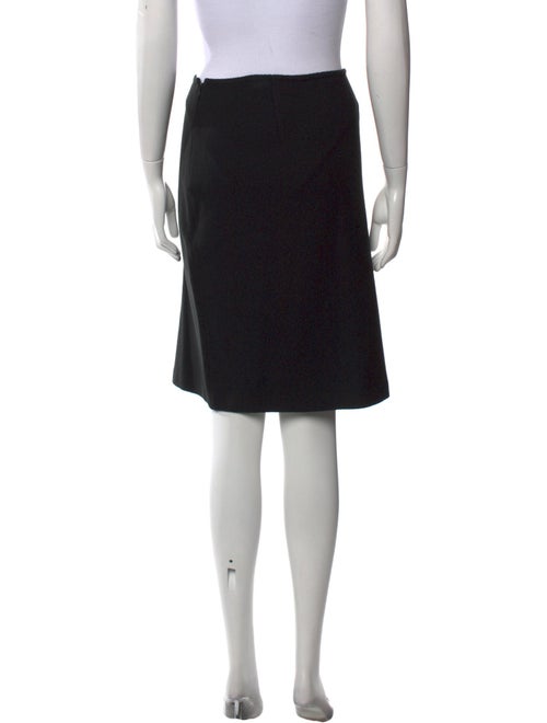 St. John Caviar Wool Knee-Length Skirt