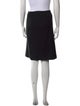 St. John Caviar Wool Knee-Length Skirt