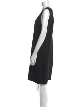 St. John Caviar Scoop Neck Knee-Length Dress