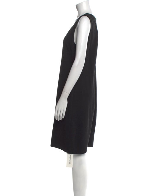 St. John Caviar Scoop Neck Knee-Length Dress
