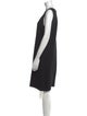 St. John Caviar Scoop Neck Knee-Length Dress