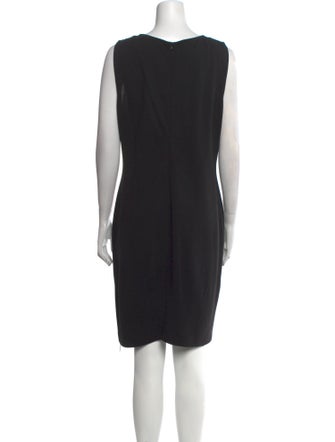 St. John Caviar Scoop Neck Knee-Length Dress