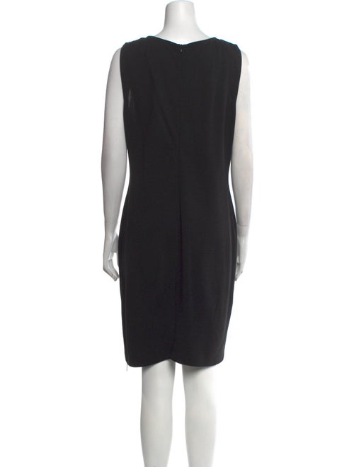 St. John Caviar Scoop Neck Knee-Length Dress