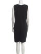 St. John Caviar Scoop Neck Knee-Length Dress