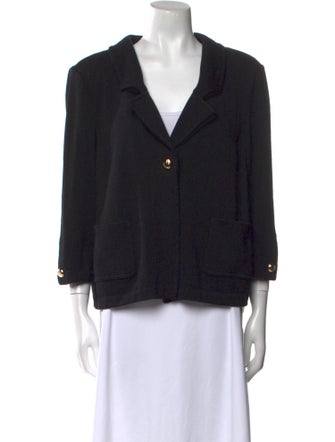 St. John Caviar Wool V-Neck Sweater