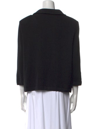 St. John Caviar Wool V-Neck Sweater