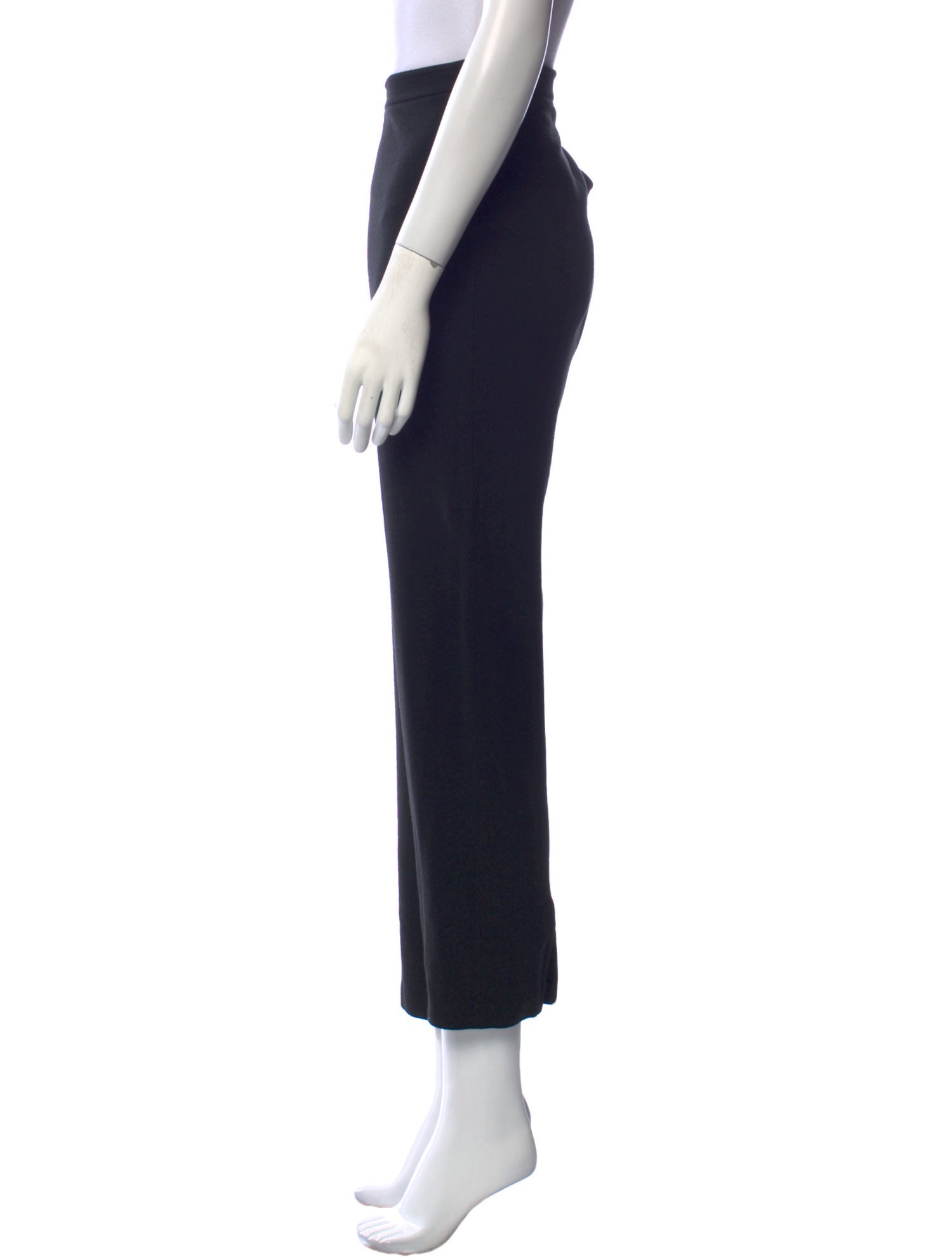 St. John Caviar Wool Straight Leg Pants