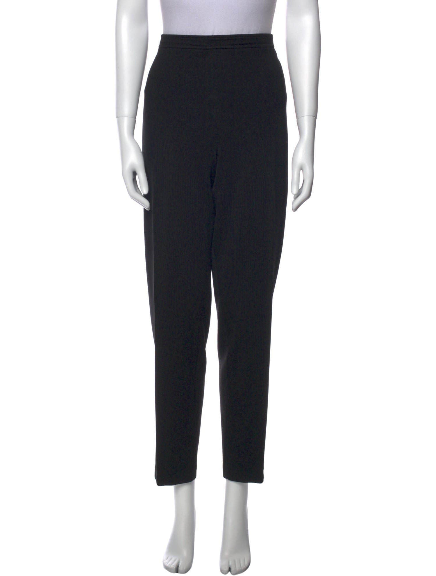 St. John Caviar Wool Straight Leg Pants