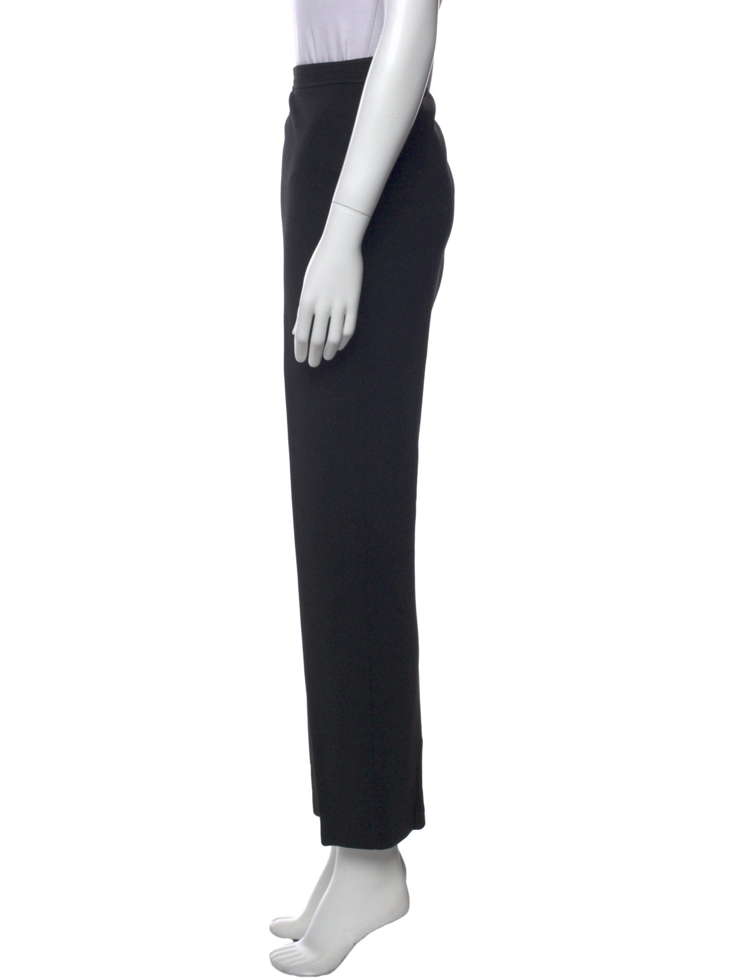 St. John Caviar Wool Straight Leg Pants