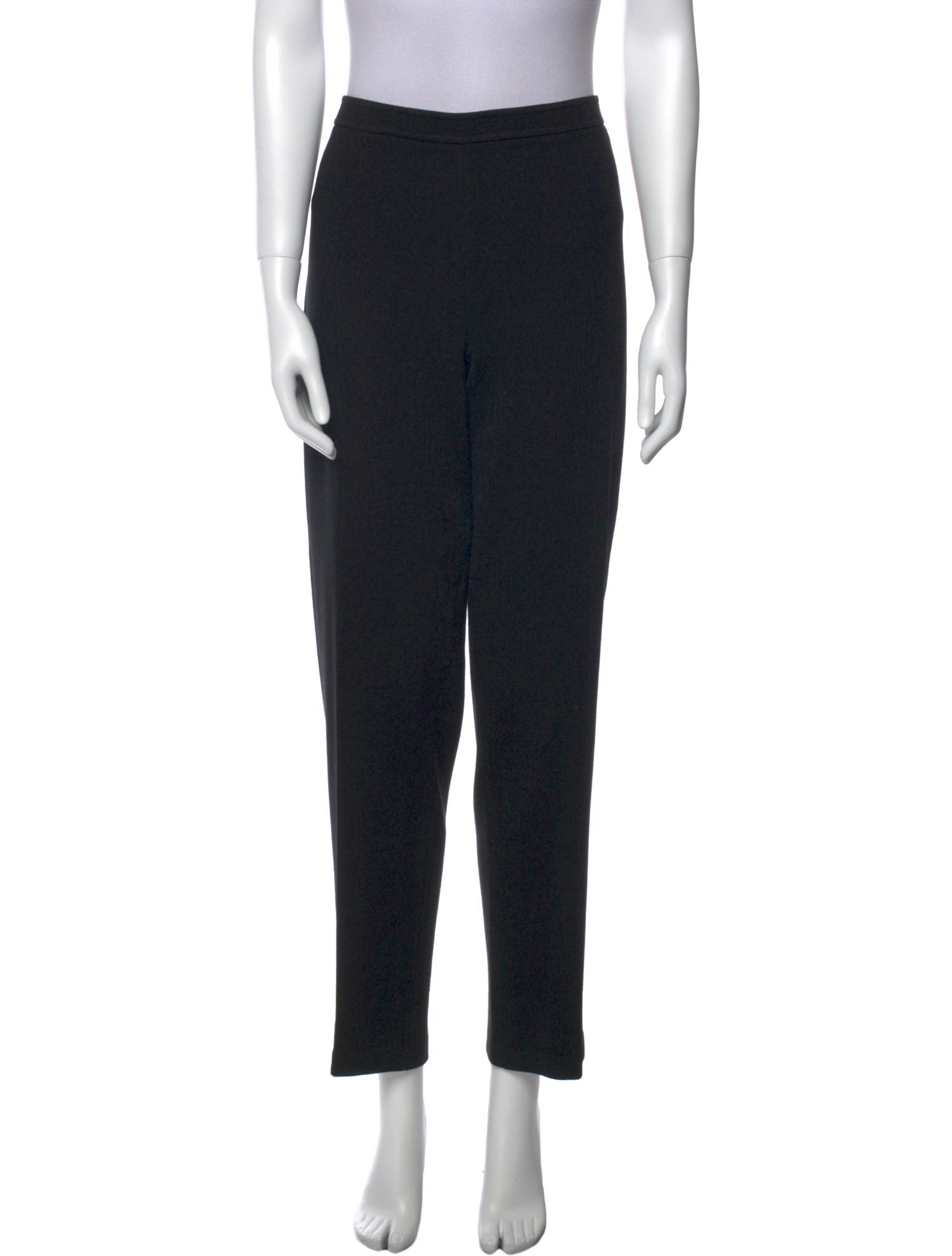 St. John Caviar Wool Straight Leg Pants