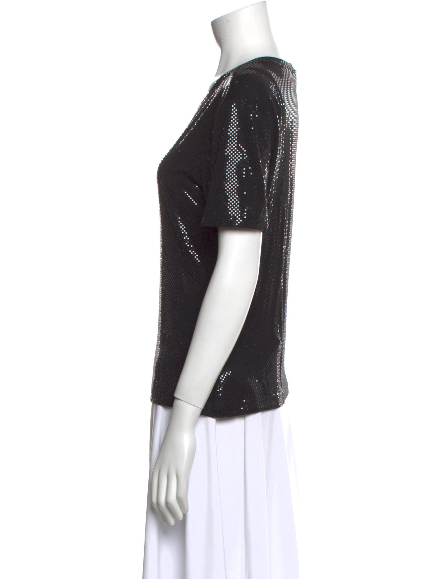 St. John Caviar Crew Neck Short Sleeve T-Shirt